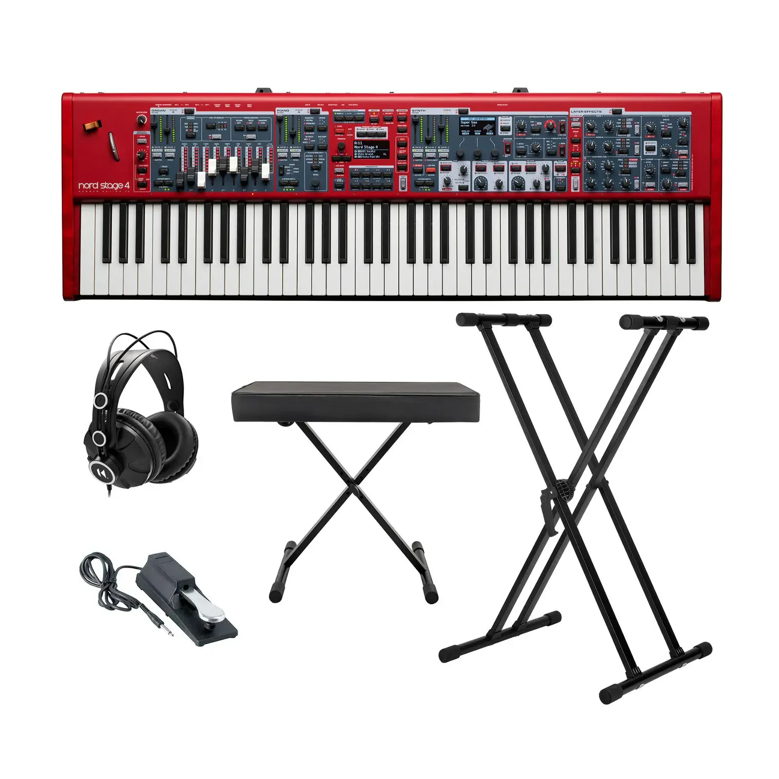 Nord Stage 4 HA73 73-Key Fully-Weighted Keyboard Bundle with Accessories Grade A