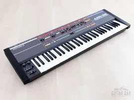 1985 Roland Juno-106 Vintage Analog Synthesizer, Serviced 120v w/ Case