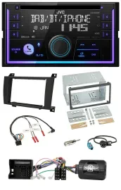 JVC Lenkrad USB 2DIN DAB Bluetooth CD Autoradio für Mercedes SLK R171 2004-2008