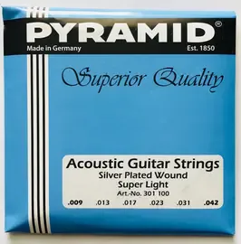 Струны для акустической гитары Pyramid 301100 Silver Wound 9-42