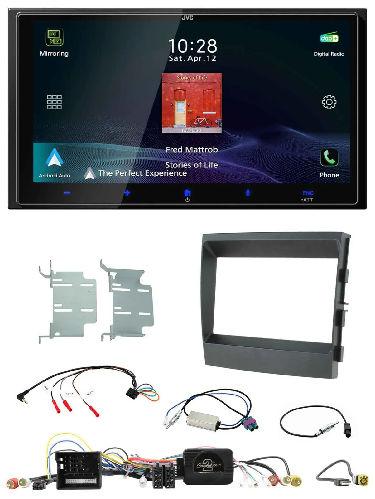JVC USB Bluetooth 2DIN DAB Lenkrad Autoradio für Porsche Panamera 2009-2016