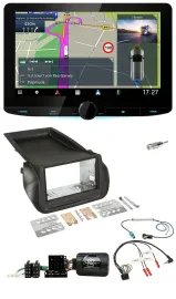 Kenwood Bluetooth DAB TMC 2DIN Lenkrad USB Navigation für Citroen Nemo Peugeot B