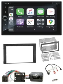 Blaupunkt DAB USB Bluetooth Lenkrad 2DIN TMC Navigation für Skoda Fabia 6Y 2004-