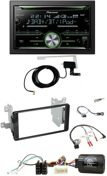 Pioneer CD USB Lenkrad Bluetooth 2DIN DAB Autoradio für Mitsubishi ab 2012 Outla