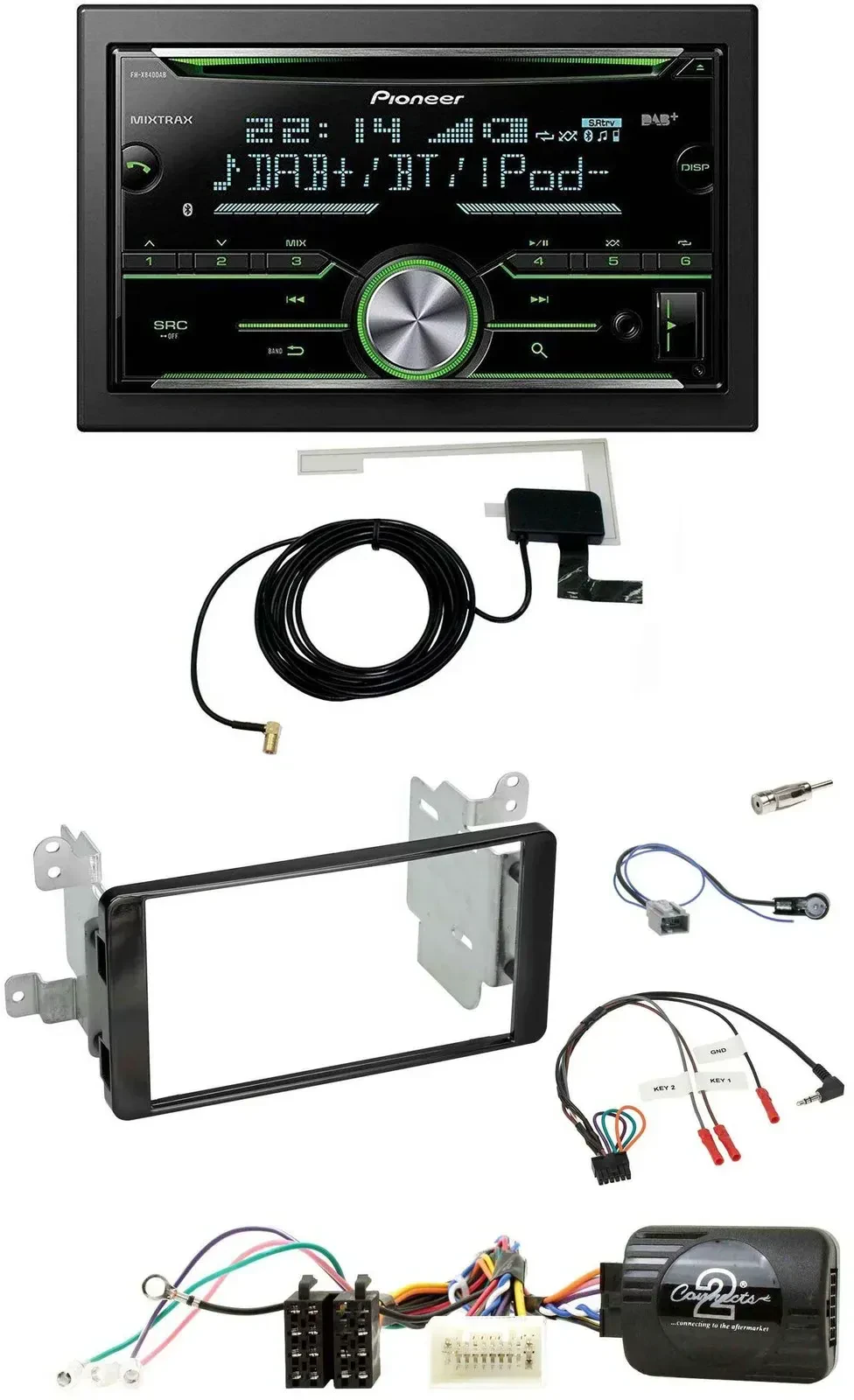 Автомагнитола Pioneer 2DIN, CD/USB, Bluetooth, DAB для Mitsubishi Outlander (с 2012)