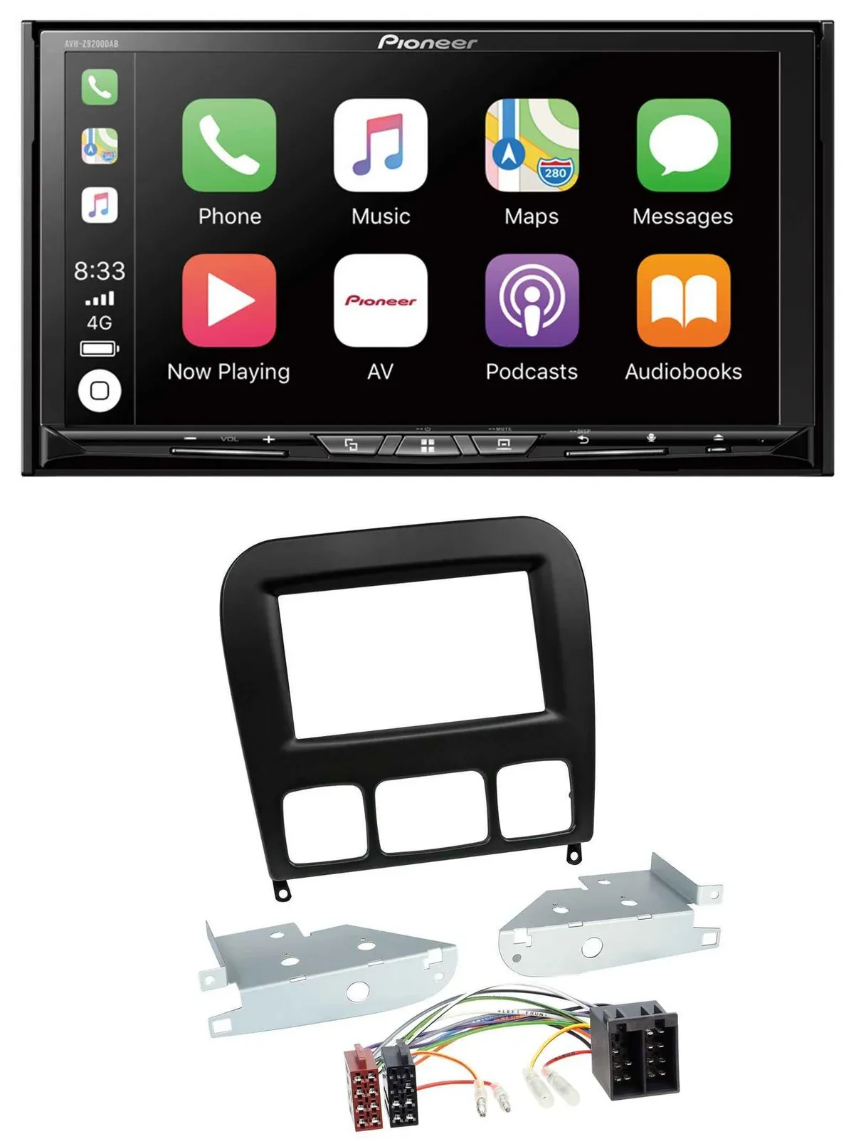 Pioneer 2DIN MP3 USB DAB DVD Bluetooth Autoradio für Mercedes S-Klasse 1998-2005