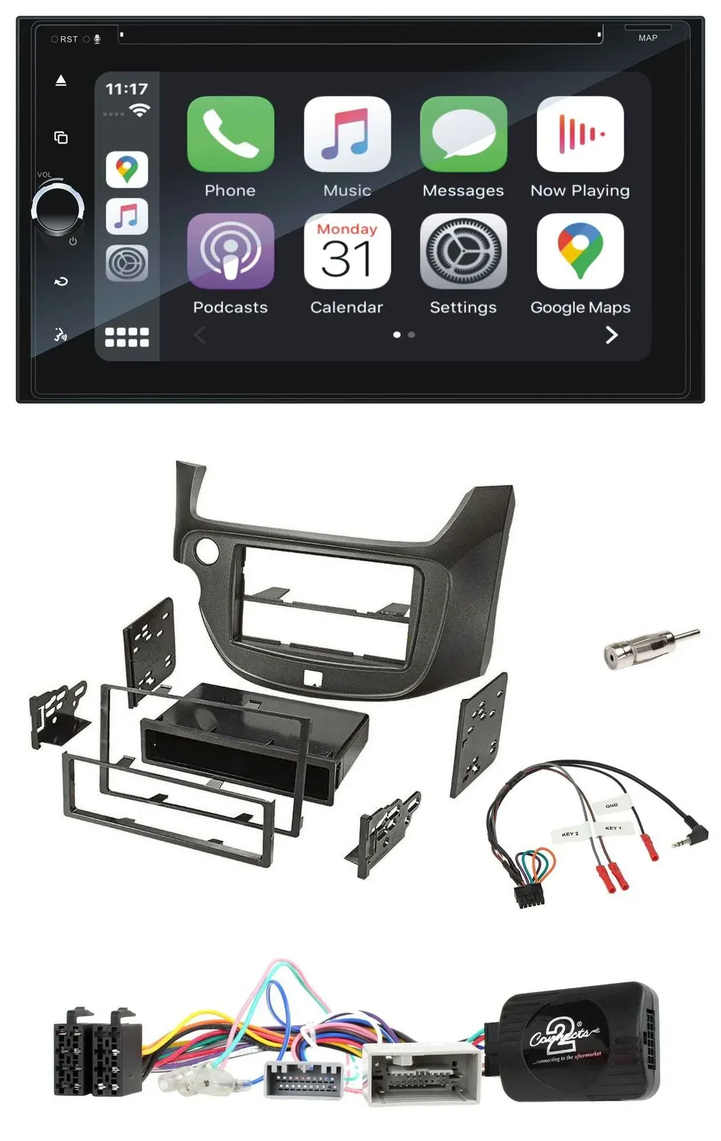 Автомагнитола для Honda Jazz (с 2014) Blaupunkt 2DIN DAB USB Bluetooth TMC навигация