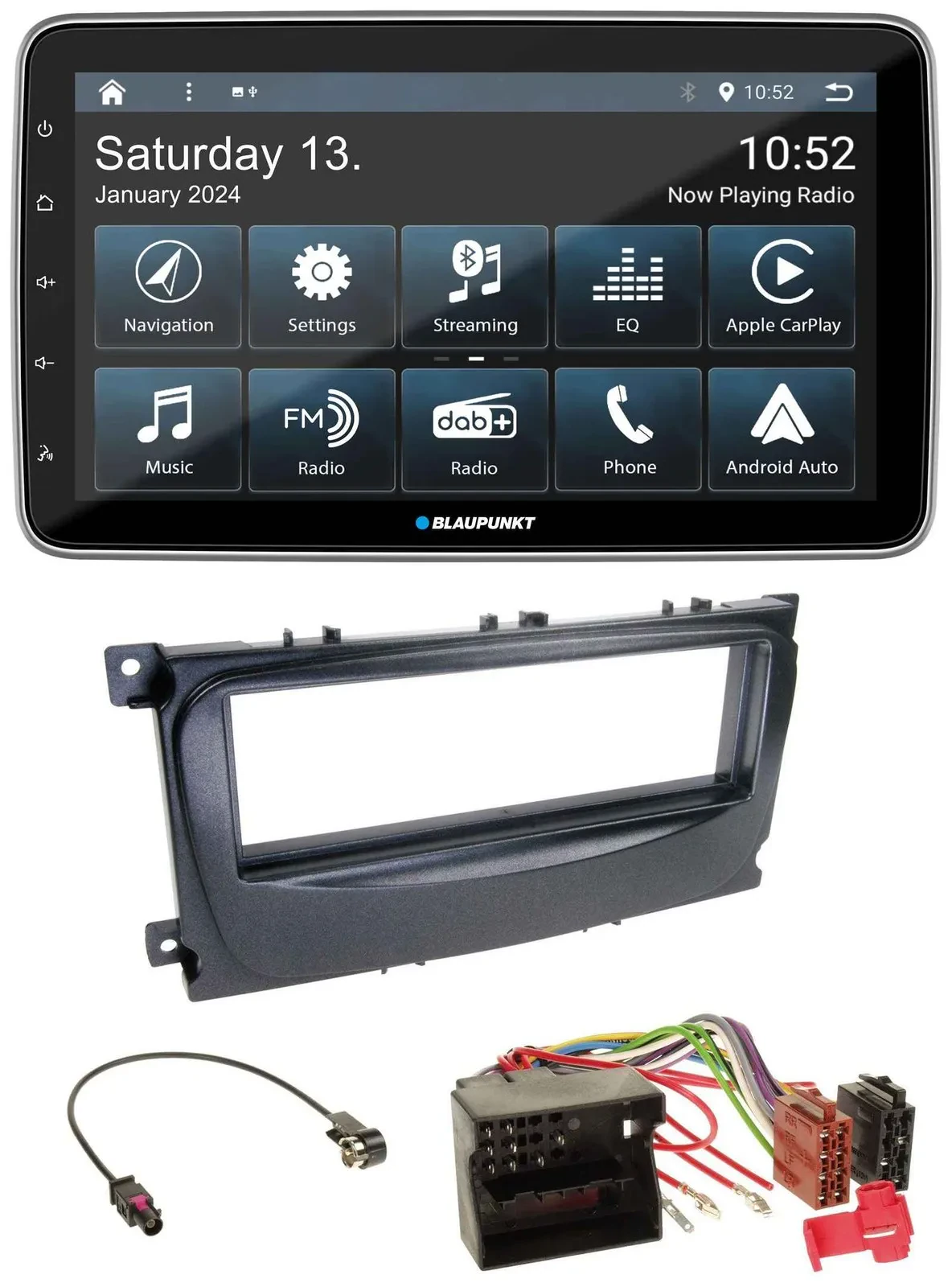 Автомагнитола Blaupunkt для Ford Mondeo/S-Max (2007–2014) DAB, USB, SD, MP3, Bluetooth, черный
