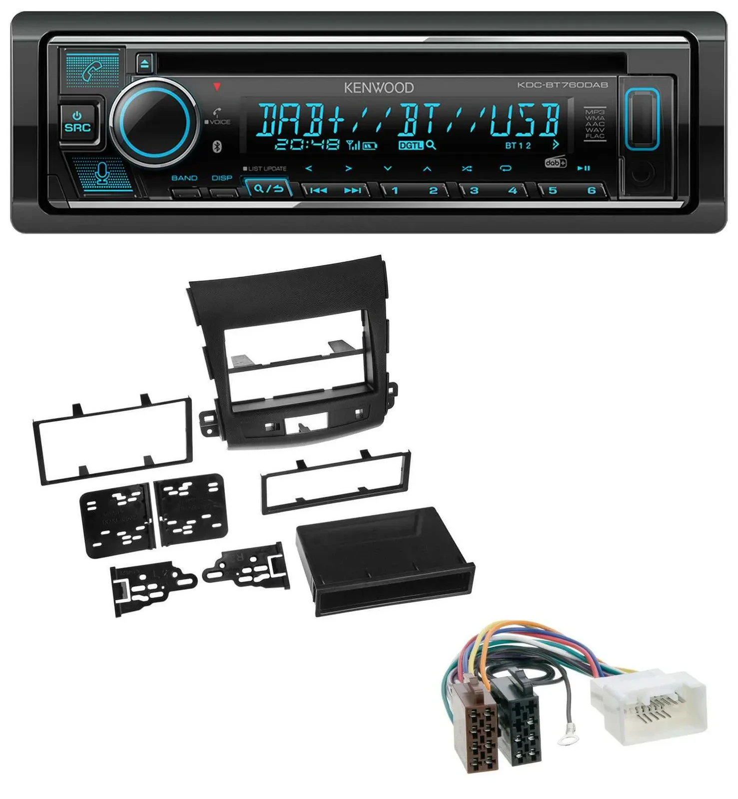 Kenwood MP3 Bluetooth DAB USB CD Autoradio für Citroen C-Crosser Mitsubishi Outl