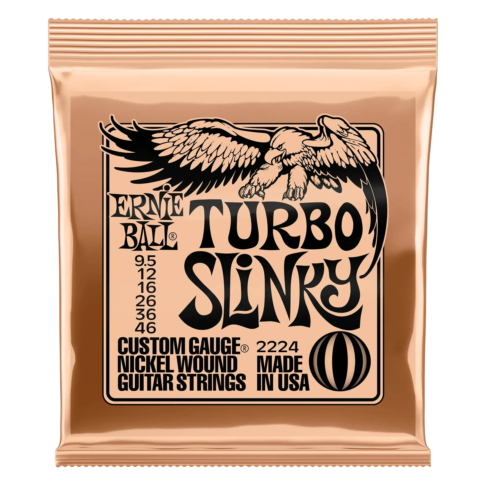Струны для электрогитары Ernie Ball 2224 Nickel Wound Turbo Slinky 9.5-46