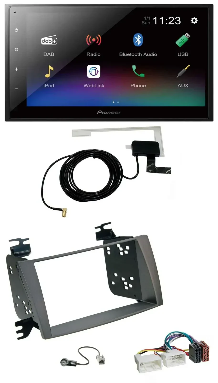 Автомагнитола для Hyundai Sonata (с 2009) Pioneer 2DIN, DAB, MP3, Bluetooth, USB