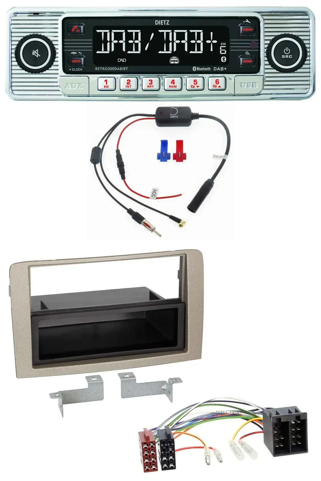 Автомагнитола для Lancia Musa Dietz DAB USB MP3 Bluetooth (с 2005)
