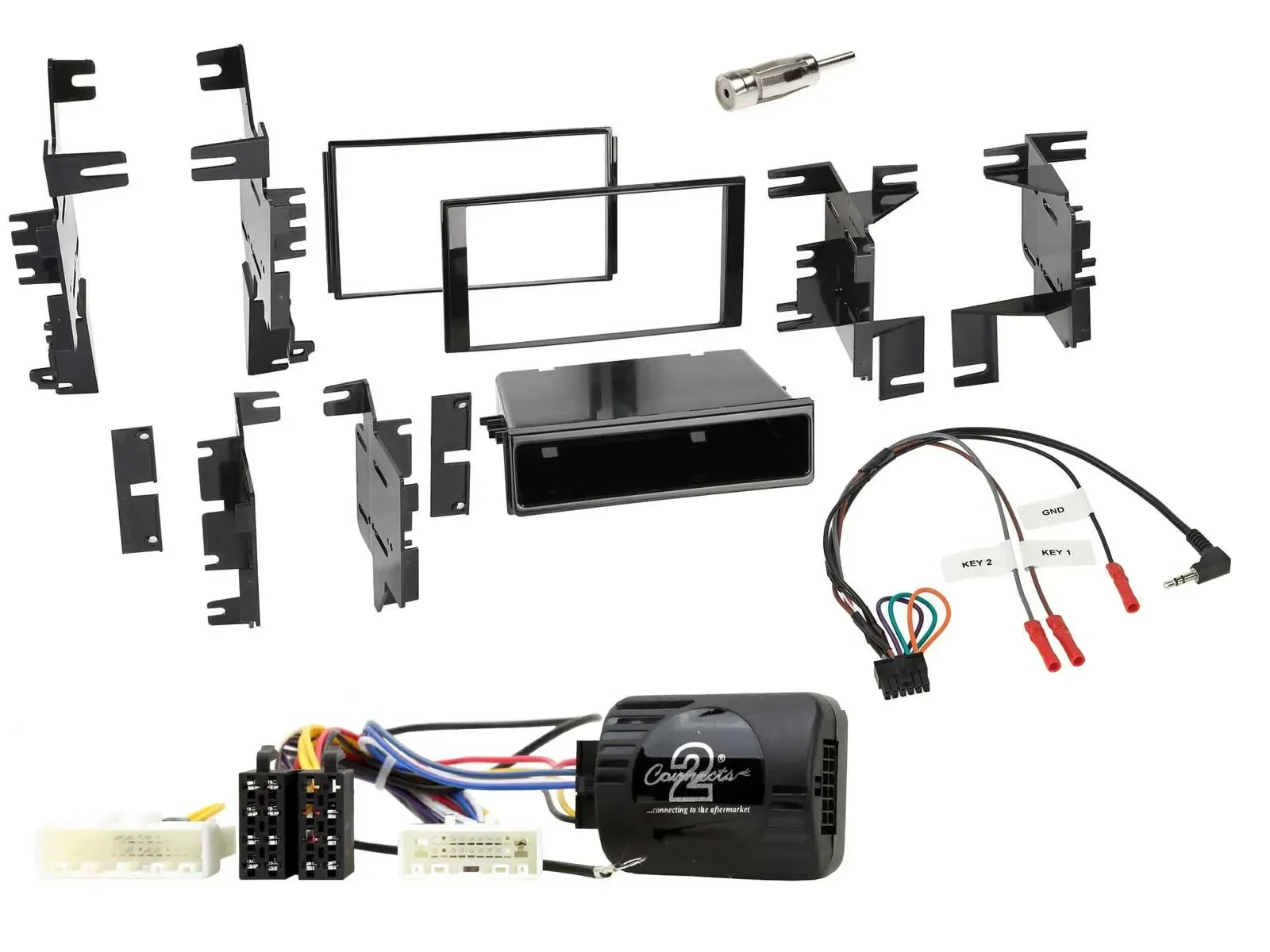 Einbauset Lenkradadapter Doppel DIN Autoradio für Nissan Cube ab 2009 Frontier a