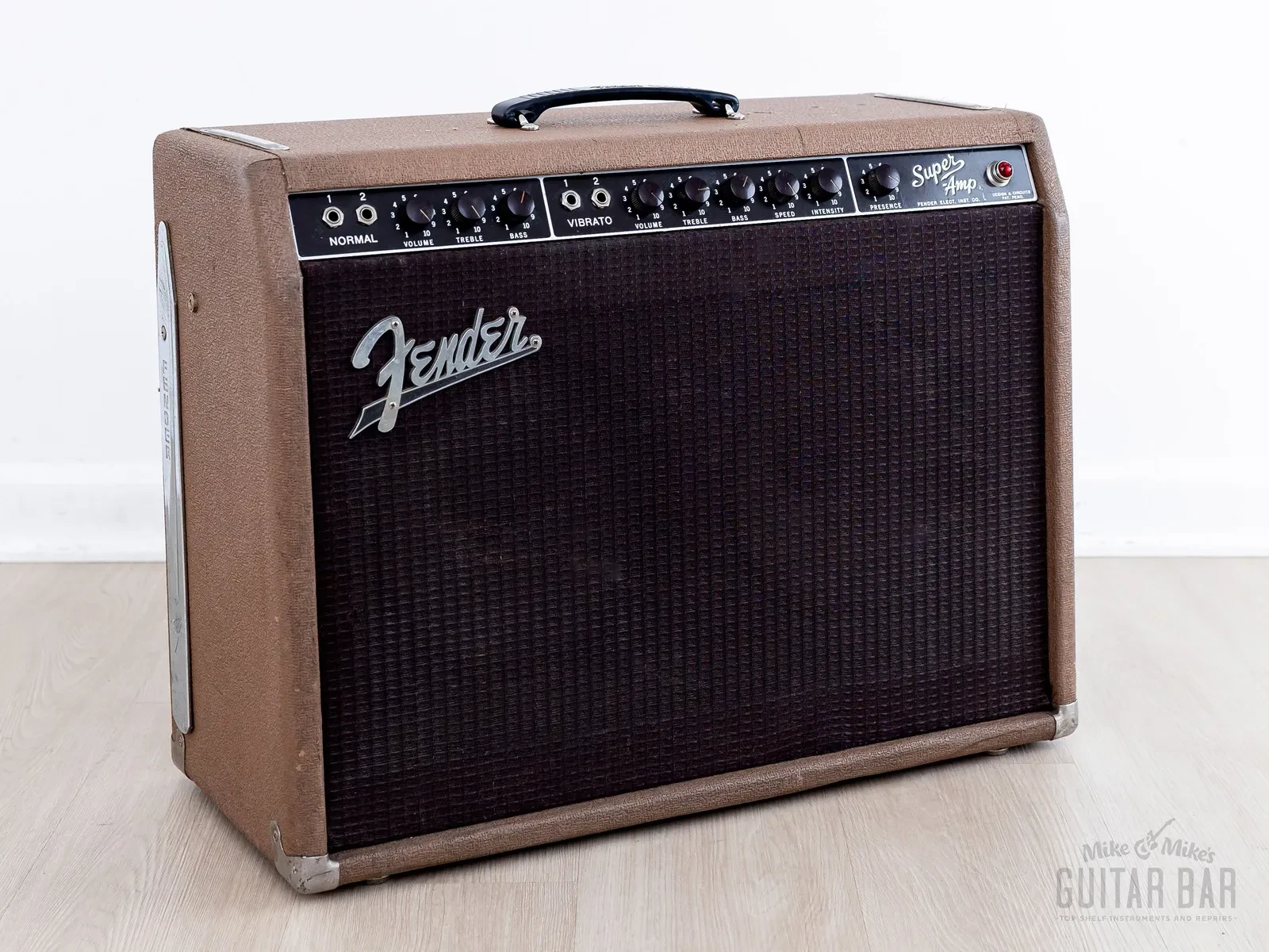 1961 Fender Super Vintage Tube Amp Pre-CBS Brown Panel 2x10 Jensen Vibranto, 6G4
