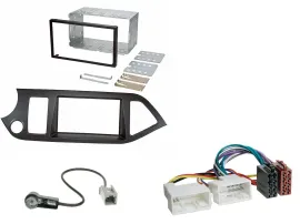 Einbauset Doppel DIN Autoradio für Kia Picanto ab 11 Start-Stop