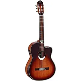 Классическая гитара с подключением Ortega ECLIPSESU-C/E Classical Acoustic-Electric Guitar Brown Sunburst