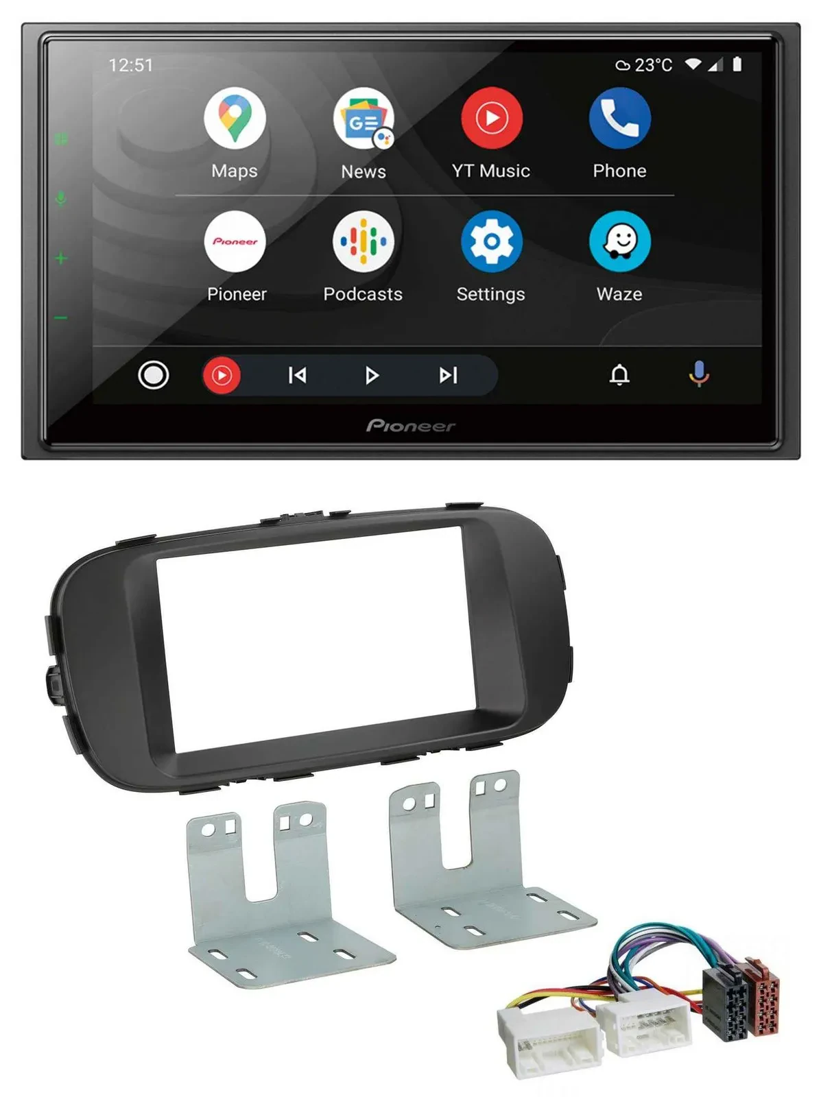 Pioneer USB 2DIN DAB MP3 Bluetooth Autoradio für Kia Soul ab 14 PS schwarz