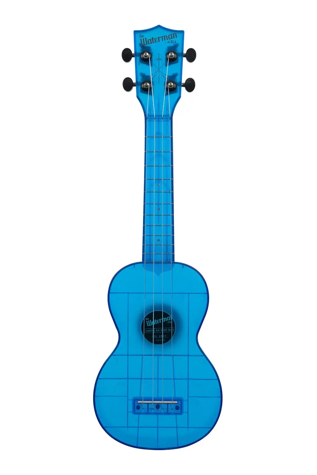 Укулеле Kala Waterman Seaglass Collection Soprano Ukulele Transparent Cobalt Blue