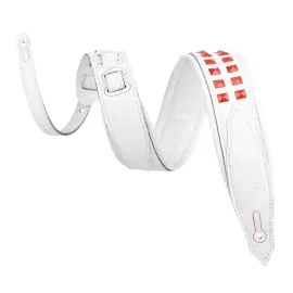 M81GRPDX-WHT Rebel Leathers Series Ремень для гитары, кожаный, белый, Levy's