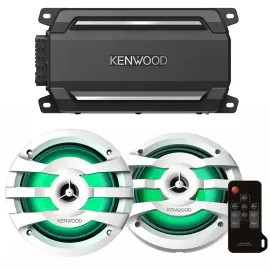 Kenwood KAC-M5024BT Marine Amp with 6.5" Coaxial Speakers
