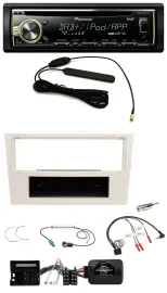 Автомагнитола Pioneer MP3, USB, CD, DAB, поддержка управления на руле, для Opel Corsa D (2006–2008), перламутрово-белый