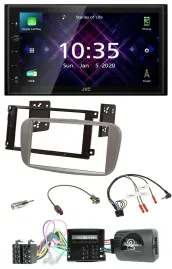 JVC DAB 2DIN Lenkrad Bluetooth USB Autoradio für Ford C Max Galaxy Focus Can-Bus
