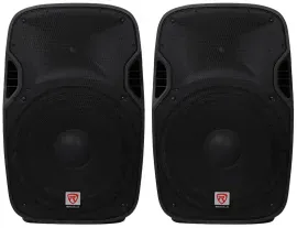 (2) Rockville SPGN154 15" Passive 1600W DJ PA Speakers Lightweight Cabinet 4 Ohm