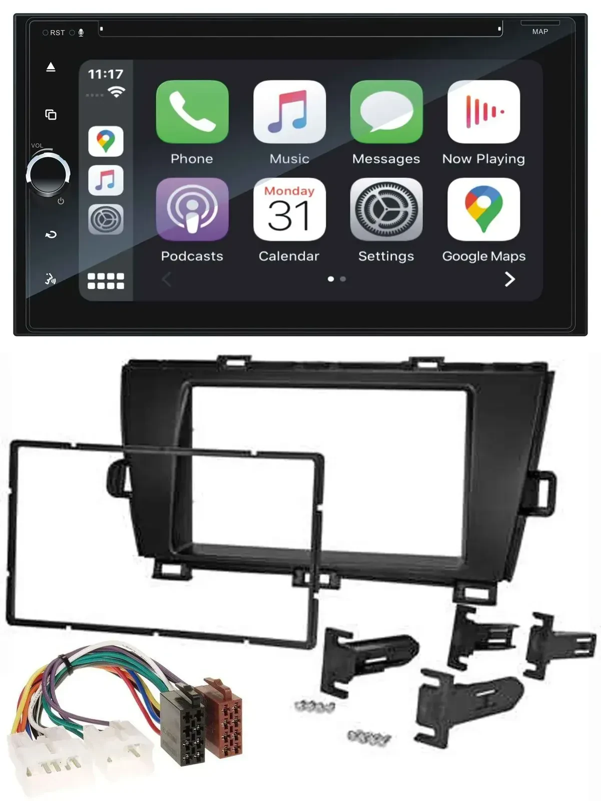 Blaupunkt 2DIN Bluetooth DAB USB DVD MP3 Autoradio für Toyota Prius (2009-2012)