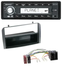 Continental MP3 AUX USB DAB 1DIN Autoradio für Alfa Romeo 147 GT Ablagefach anth