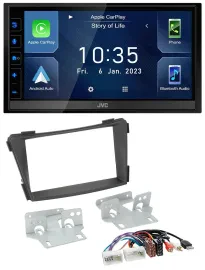 JVC DAB Bluetooth MP3 USB 2DIN Autoradio für Hyundai i40 ab 2011 VF schwarz AUX