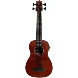 Укулеле с подключением Kala Exotic Mahogany Left-Handed Acoustic-Electric U-Bass