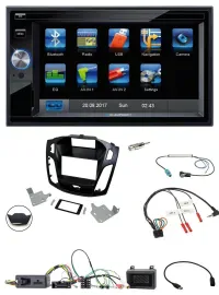 Автомагнитола для Ford Focus 2014–2018 Blaupunkt 2DIN, навигация, Bluetooth, USB, SD, TMC, поддержка управления с руля