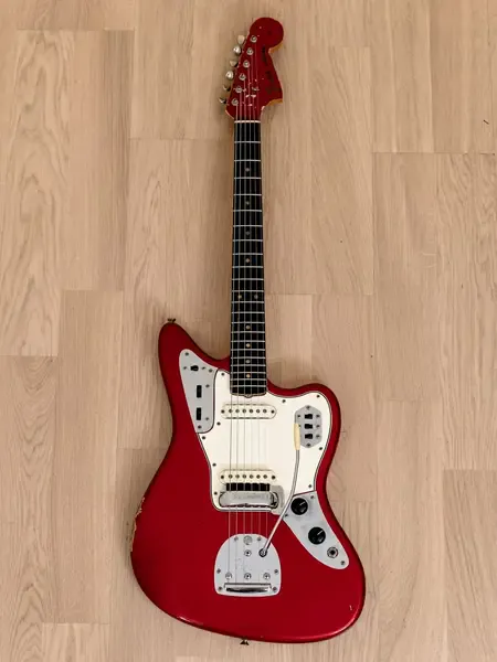 Электрогитара Fender Jaguar Candy Apple Red Pre-CBS w/case USA 1965