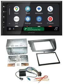 Kenwood DAB Bluetooth USB MP3 2DIN Autoradio für Seat Leon 2005-2009 silber