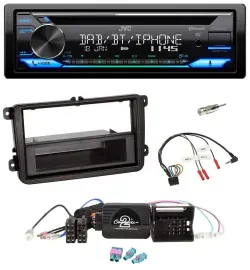 JVC Bluetooth Lenkrad USB DAB CD Autoradio für VW Passat Polo Scirocco Sharan Ti