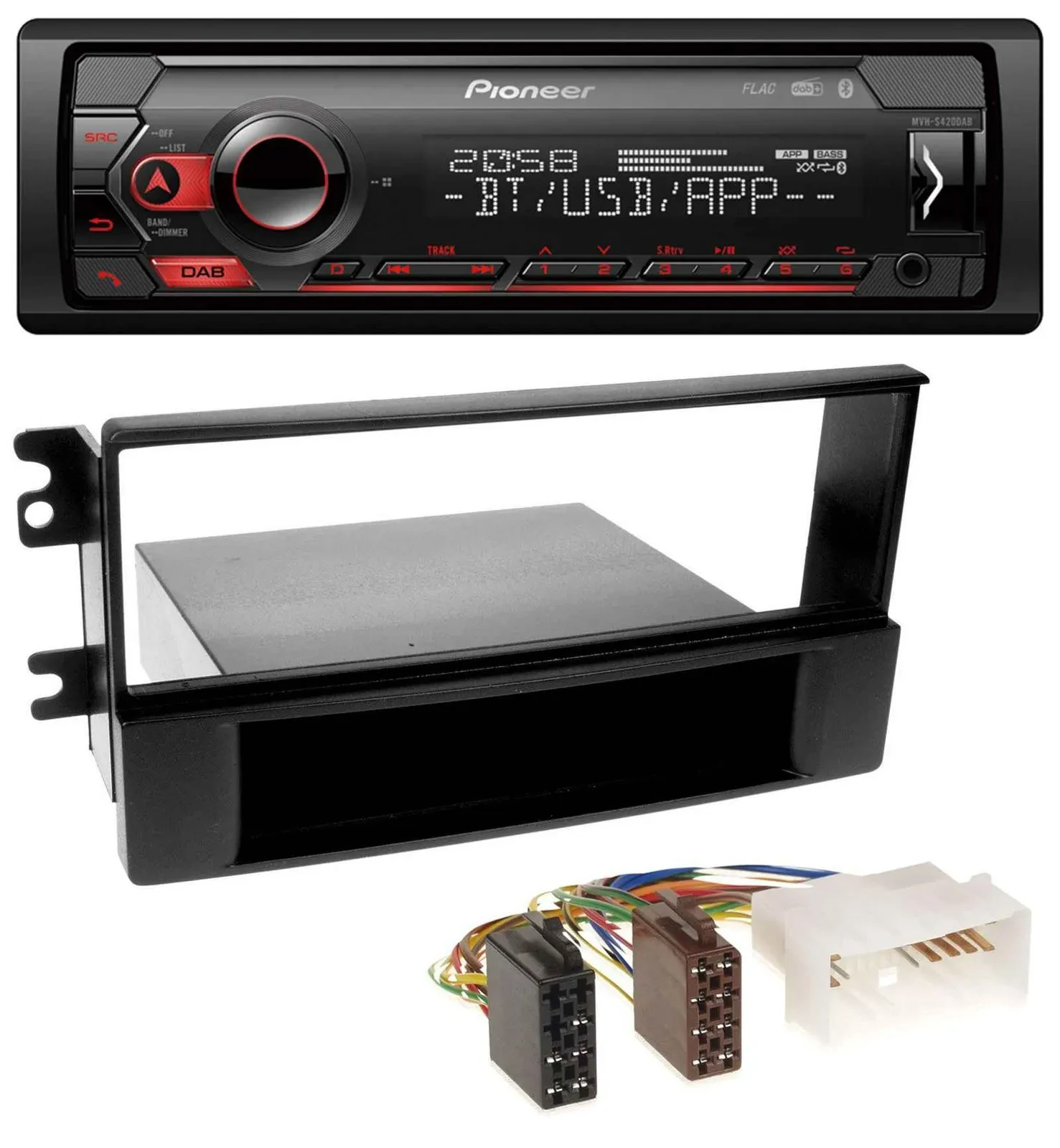 Pioneer MP3 USB DAB Bluetooth Autoradio für Kia Sportage (ab 2005)
