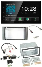 Kenwood Bluetooth Lenkrad DAB USB 2DIN Autoradio für Ford Kuga 2008-2012 silber