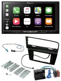 Автомагнитола для VW Golf VII Pioneer 2DIN MP3 USB DAB DVD Bluetooth (с 11/2012)