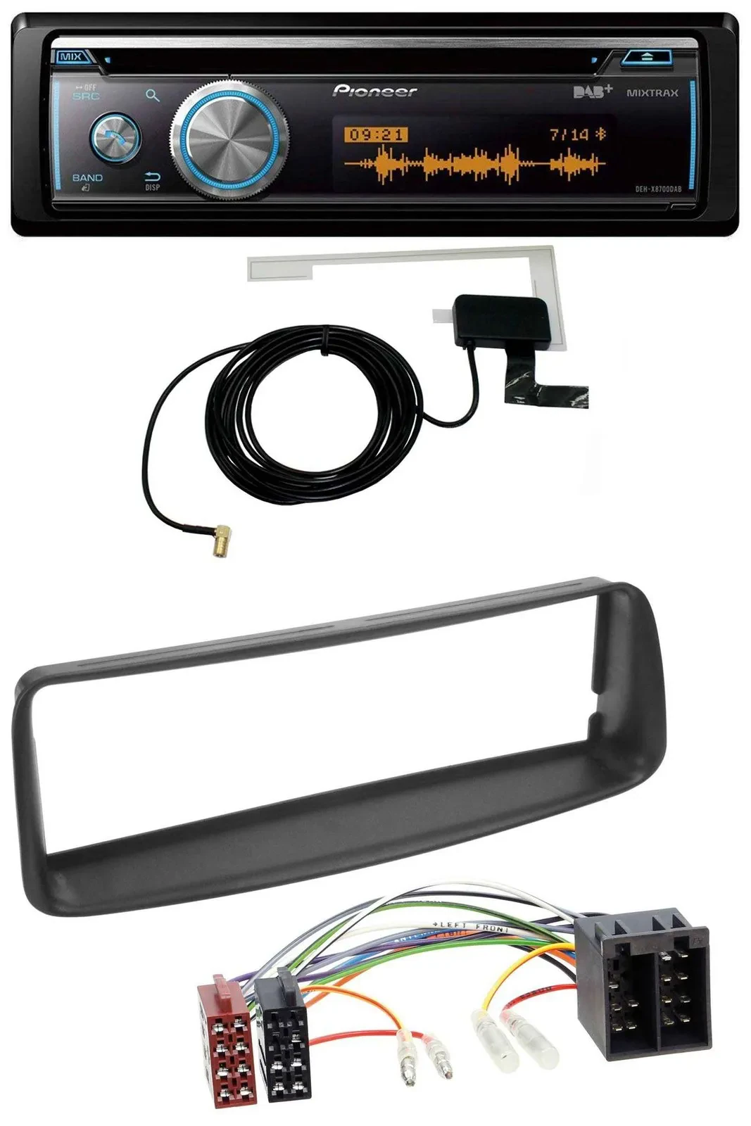 Pioneer Bluetooth DAB MP3 USB CD Autoradio für Peugeot 206 (ab 1998)