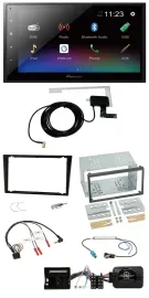 Автомагнитола Pioneer 2DIN Bluetooth USB DAB для Opel Corsa C, чёрная
