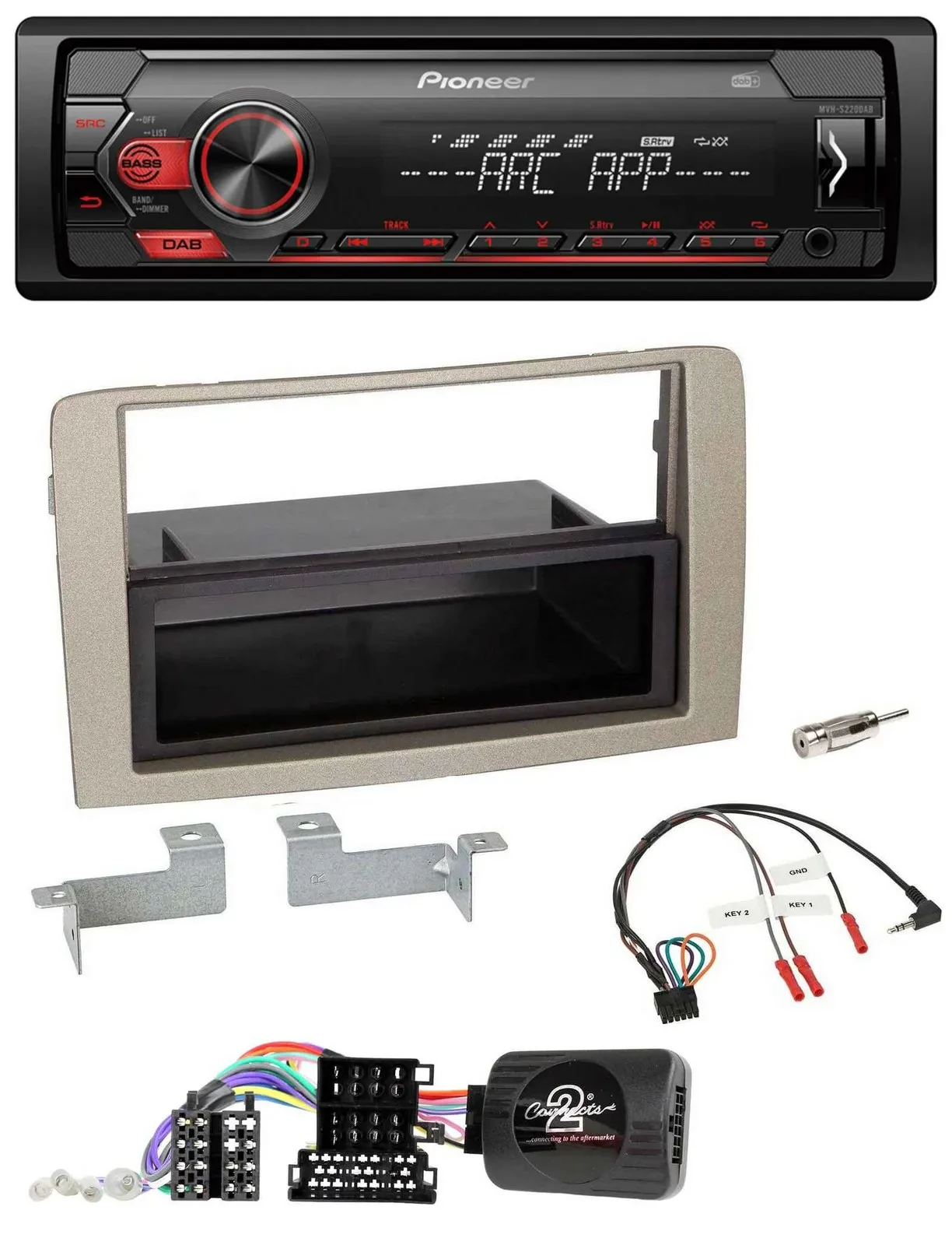 Pioneer DAB 1DIN MP3 Lenkrad USB Autoradio für Lancia Musa 2004-2012