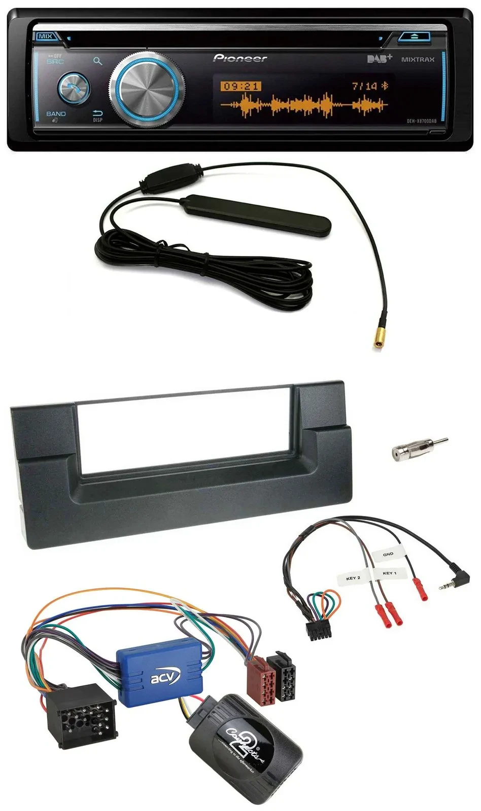 Pioneer CD USB Bluetooth DAB Lenkrad Autoradio für BMW 5er E39 1996-2004 Aktivsy