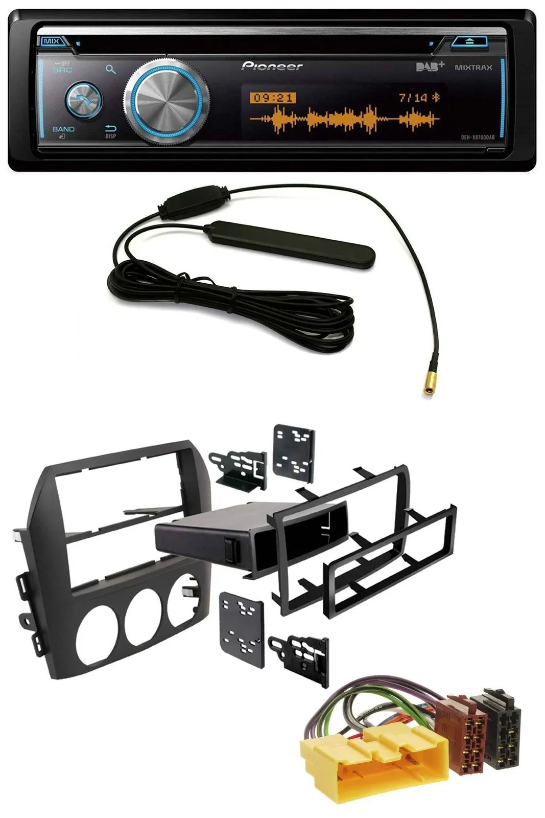 Pioneer CD USB Bluetooth DAB MP3 Autoradio für Mazda MX-5 (2005-2008)