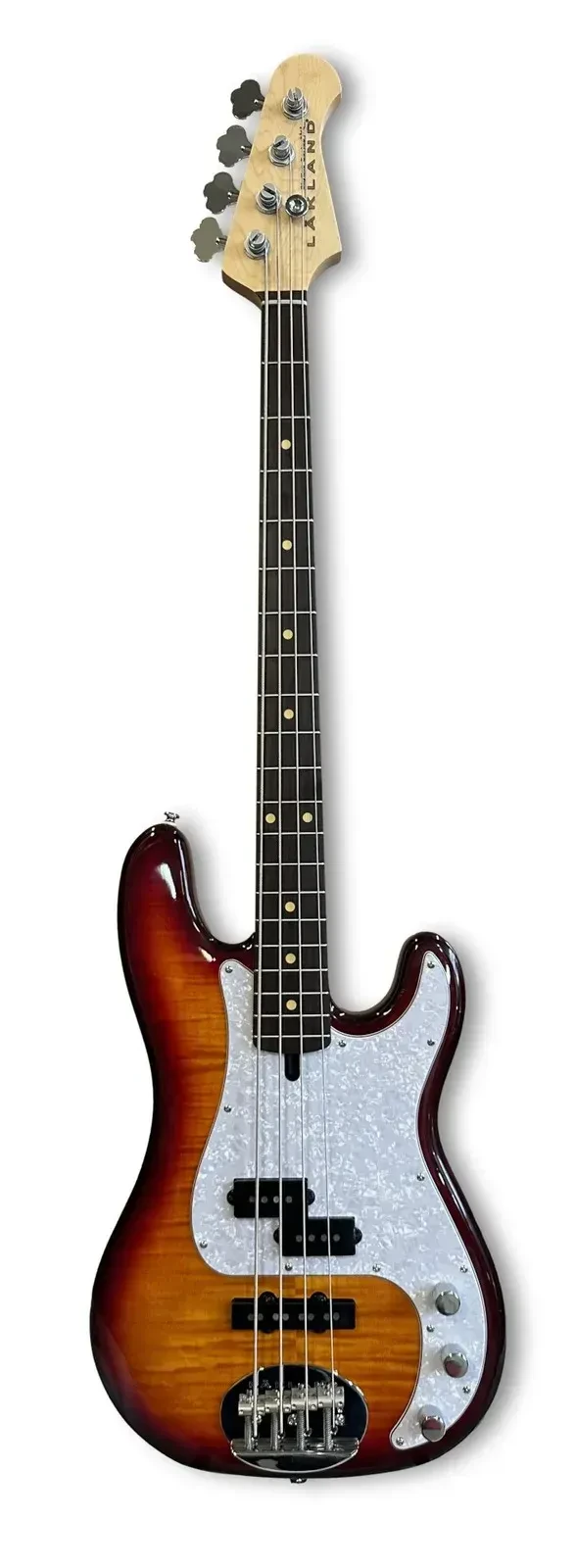 LAKLAND Skyline 44-64 Deluxe Bass, 4-String - Flamed Maple Top, Honey Burst Glos