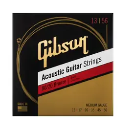 Струны для акустической гитары Gibson 80/20 Bronze Acoustic Saiten 13-56