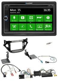 Blaupunkt Bluetooth 2DIN Lenkrad DAB USB TMC Navigation für Opel Adam Corsa E 20