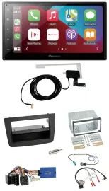 Автомагнитола Pioneer 2DIN USB Bluetooth DAB для Alfa Romeo MiTo (тип 955, с 2013 г.), совместимая с кнопками на руле, ISO