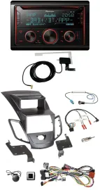 Pioneer 2DIN Lenkrad DAB USB CD Bluetooth Autoradio für Ford Fiesta Display 2008