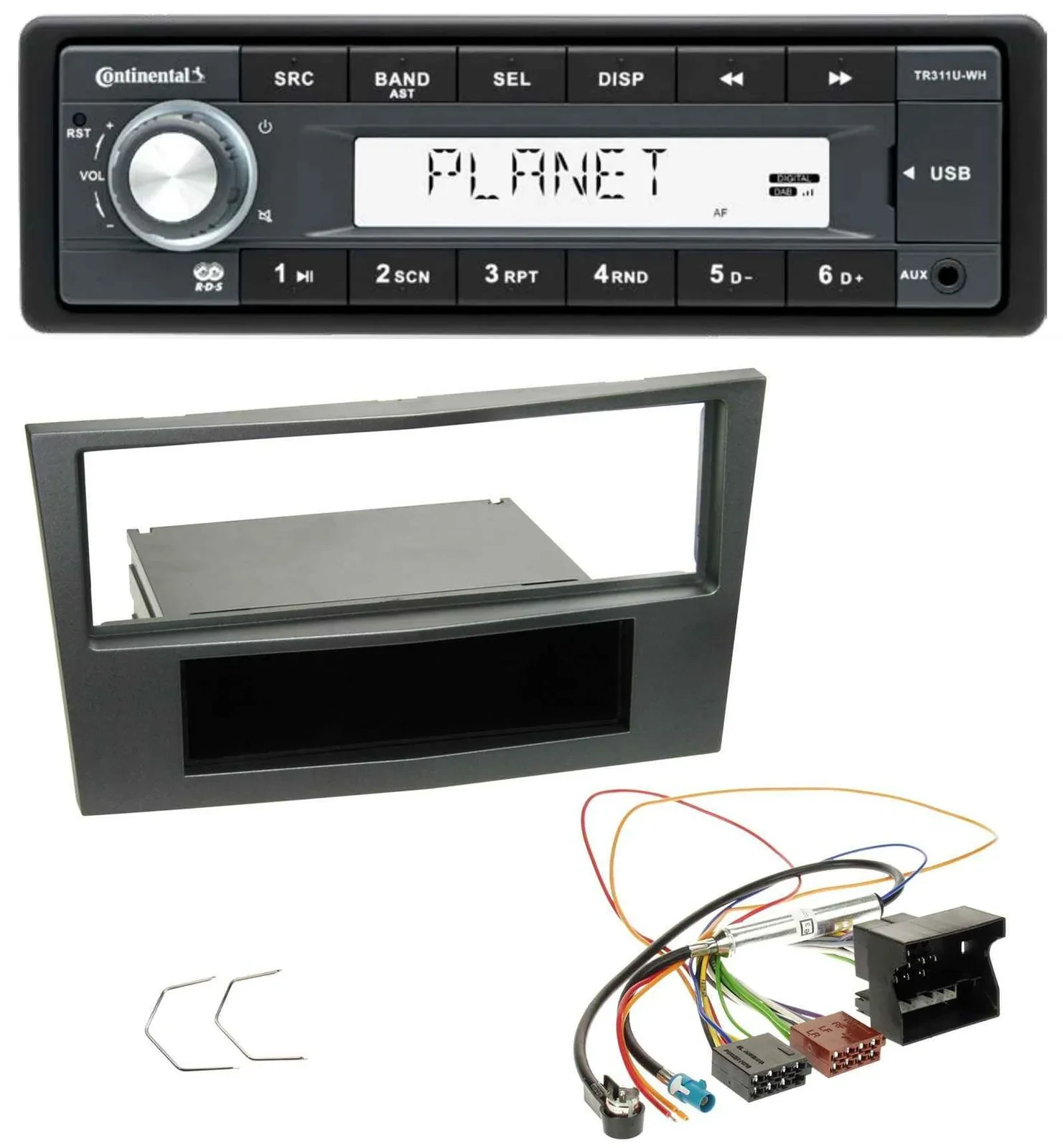 Автомагнитола Continental 1DIN USB MP3 AUX для Opel Antara, Astra H, Zafira B (с 2005)