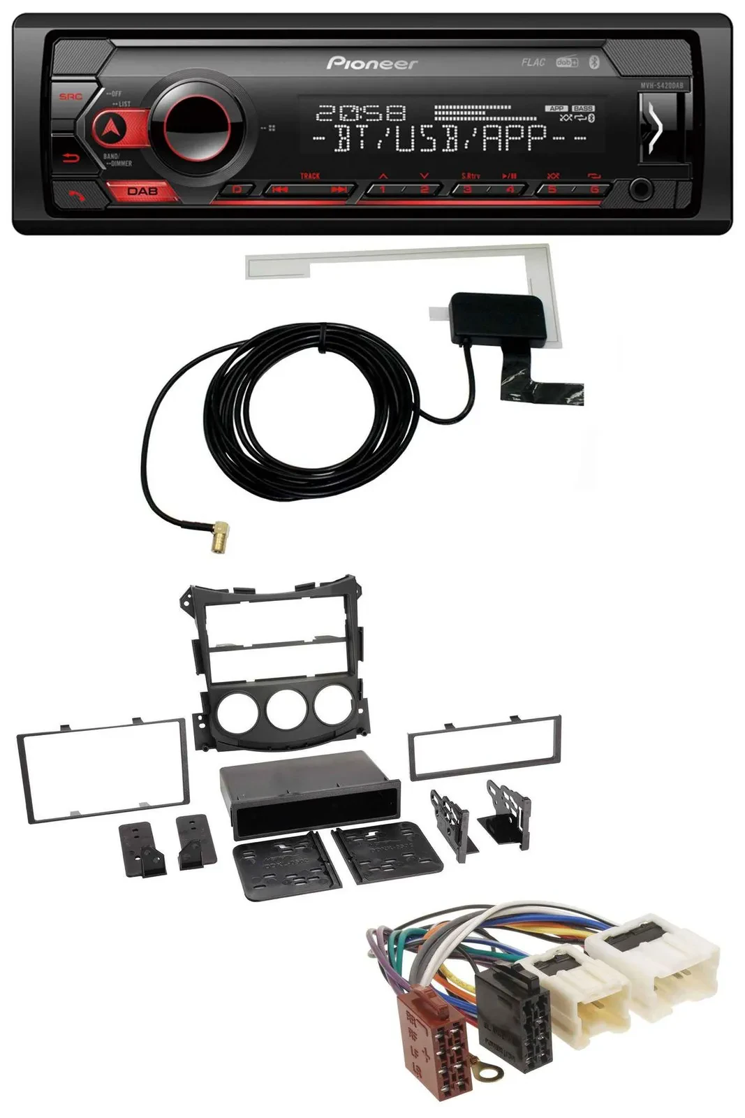 Pioneer DAB USB MP3 Bluetooth Autoradio für Nissan 370Z (ab 2009)